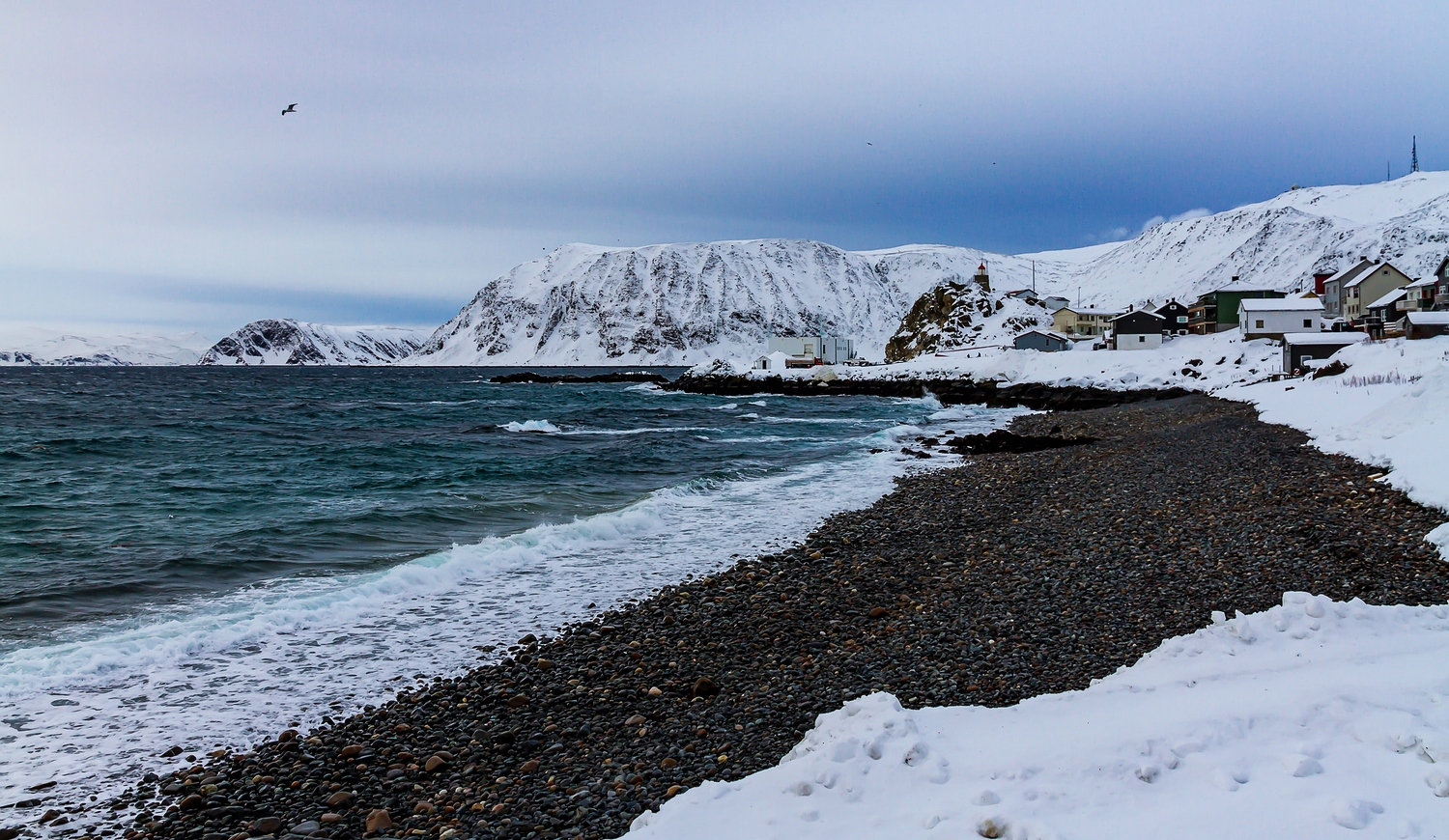 Am Strand von Honningsvåg