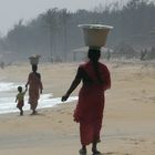 am Strand von Mahabalipuram