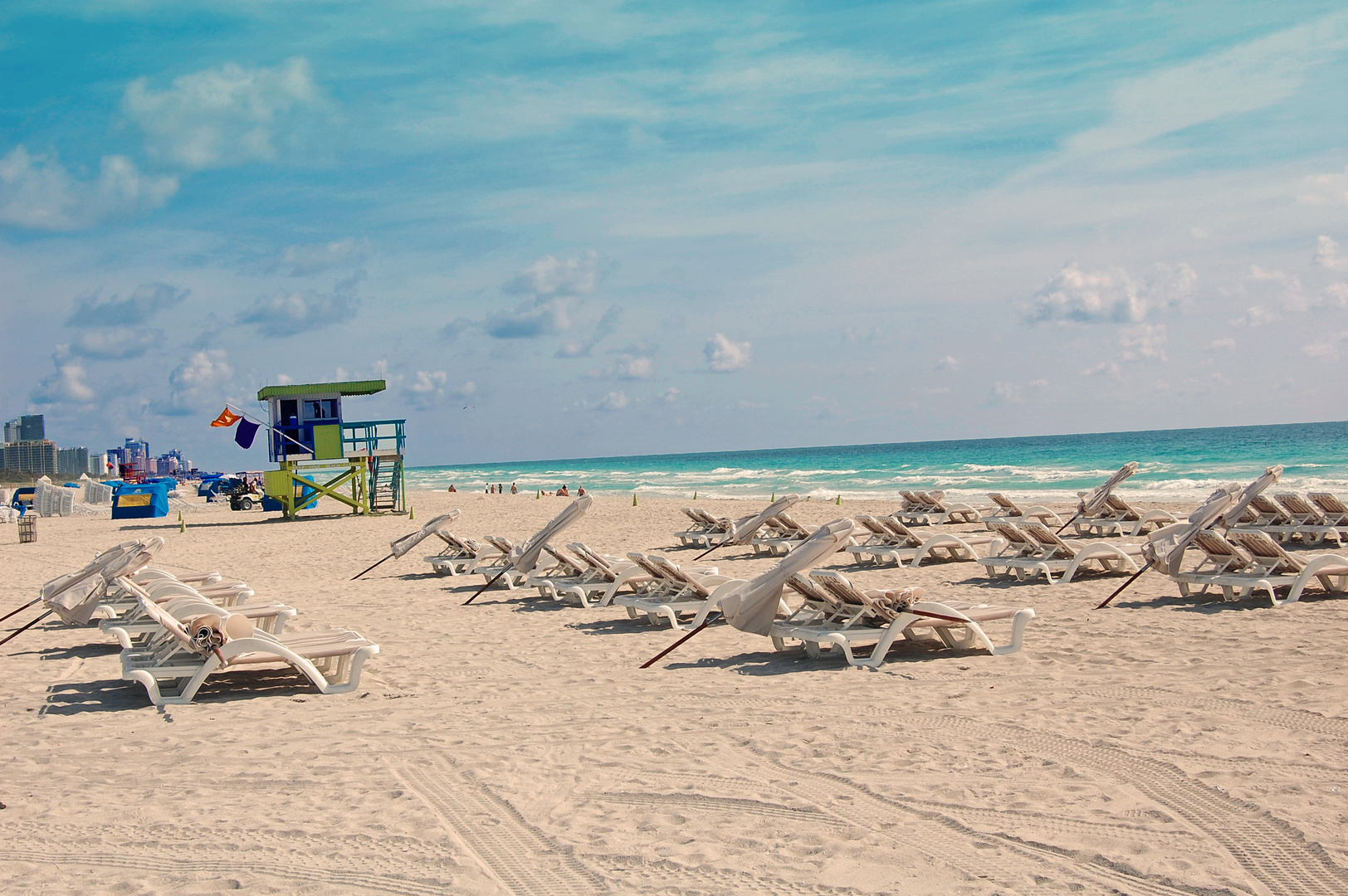 Am Strand von Miami Beach