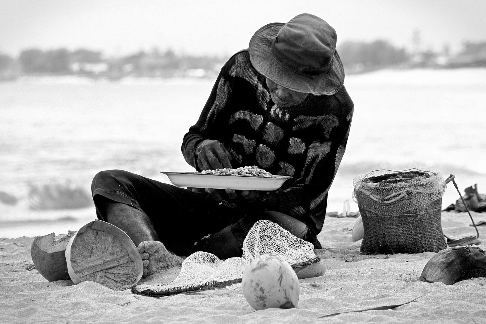 Am Strand von Pemuteran (SW) (Bali)...