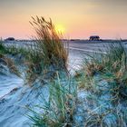 Am Strand von Sankt Peter-Ording bei Sonnenuntergang