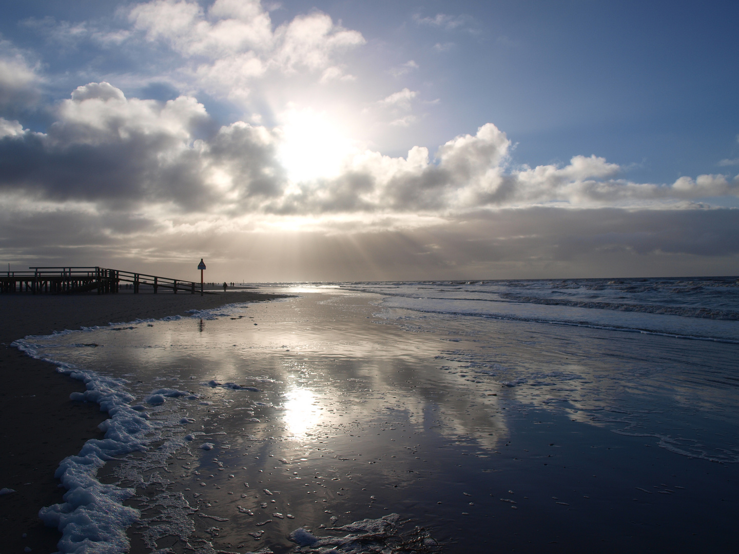 am Strand von St. Peter Ording