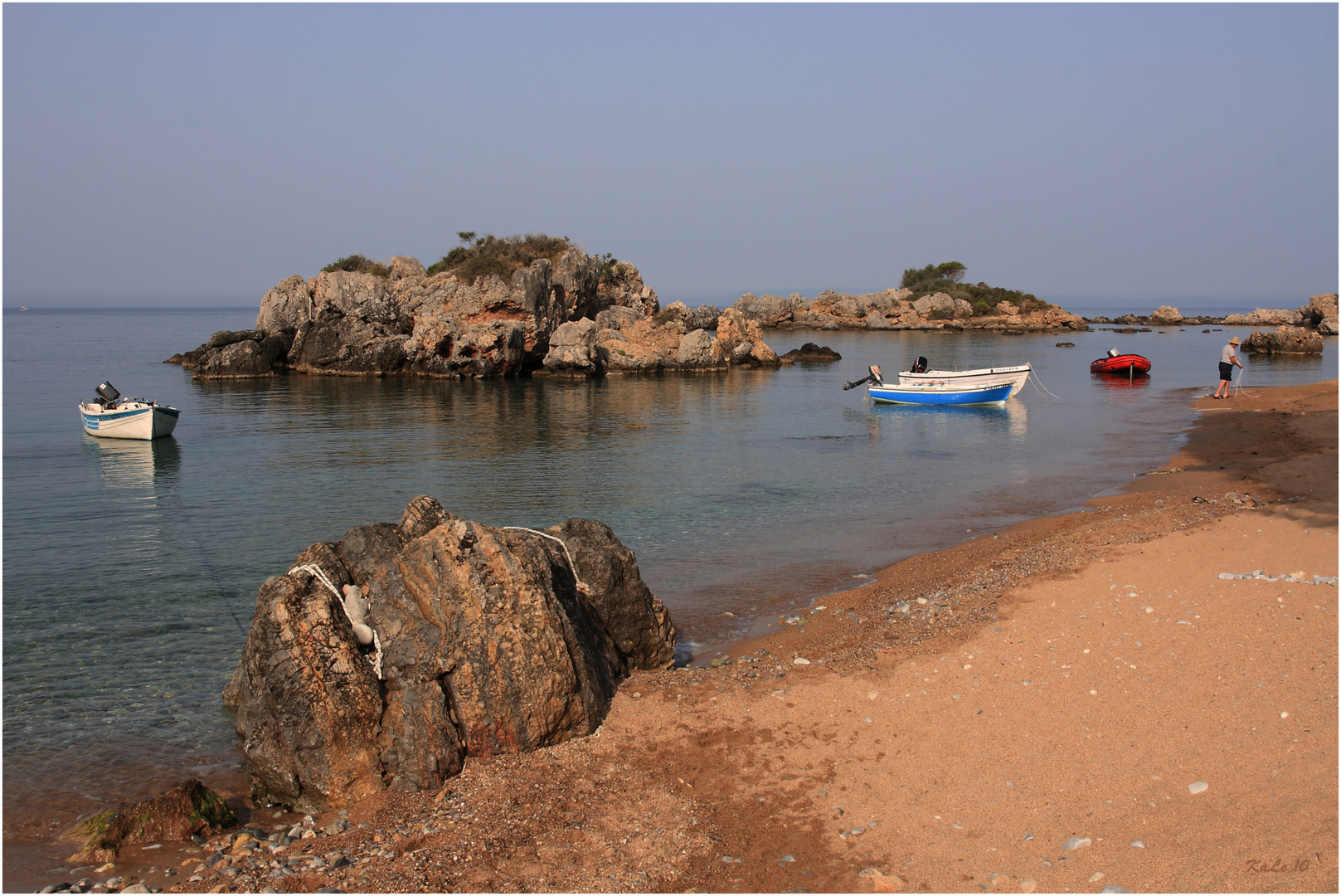 am Strand von Stoupa