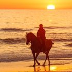 Am Strand von Tarifa bei Sonnenuntergang