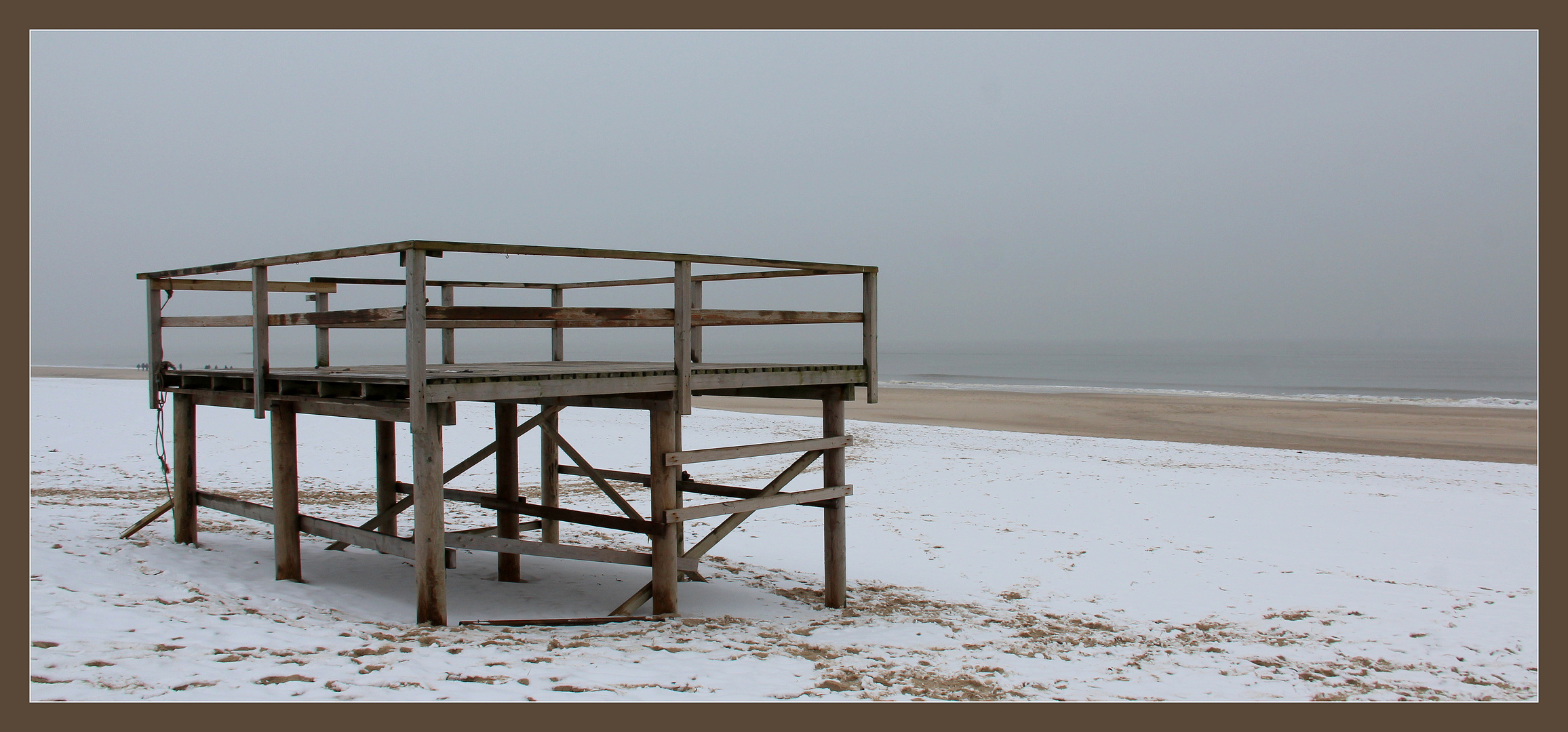 Am Strand von Westerland im Februar 2013