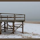 Am Strand von Westerland im Februar 2013