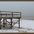 Am Strand von Westerland im Februar 2013