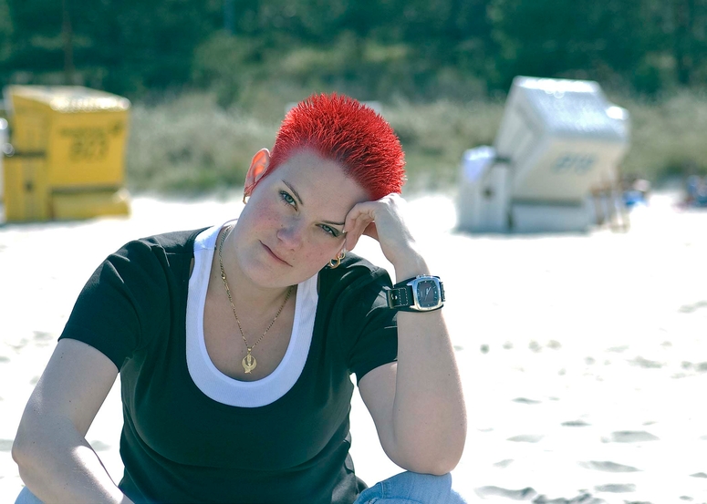 am Strand von Zinnowitz auf Usedom