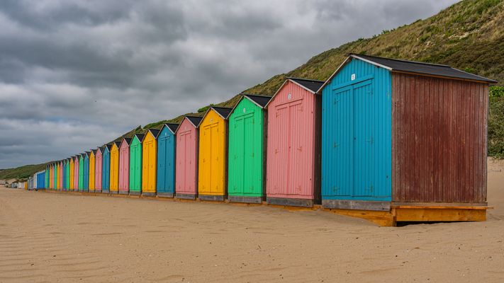 Am Strand von Zoutelande, Niederlanden