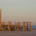 Am Strand zu früher Stunde