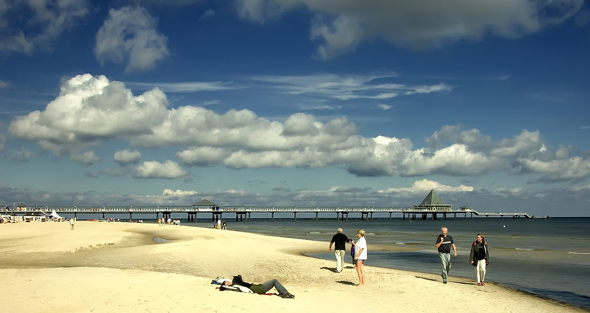 am Strand zwischen Ahlbeck und Heringsdorf