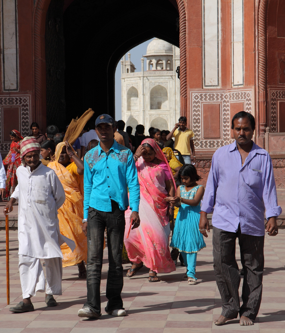 Am Taj Mahal, Agra in Indien