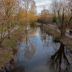 Am und im Fluss gespiegelt