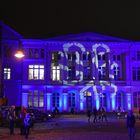 Am Universitätsplatz zur Lichtwoche 2020 in Rostock