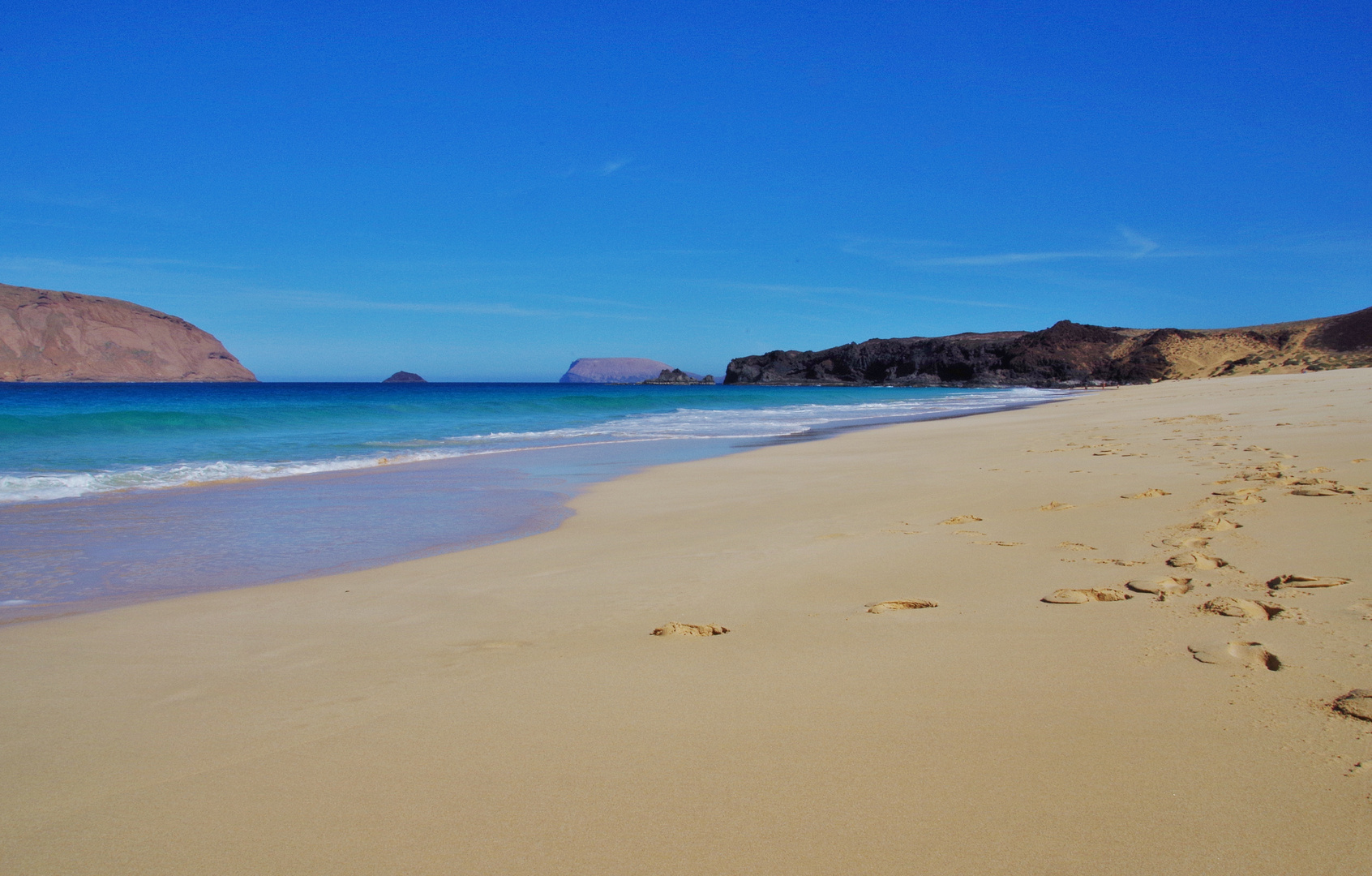 Am vielleicht schönsten Strand Europas