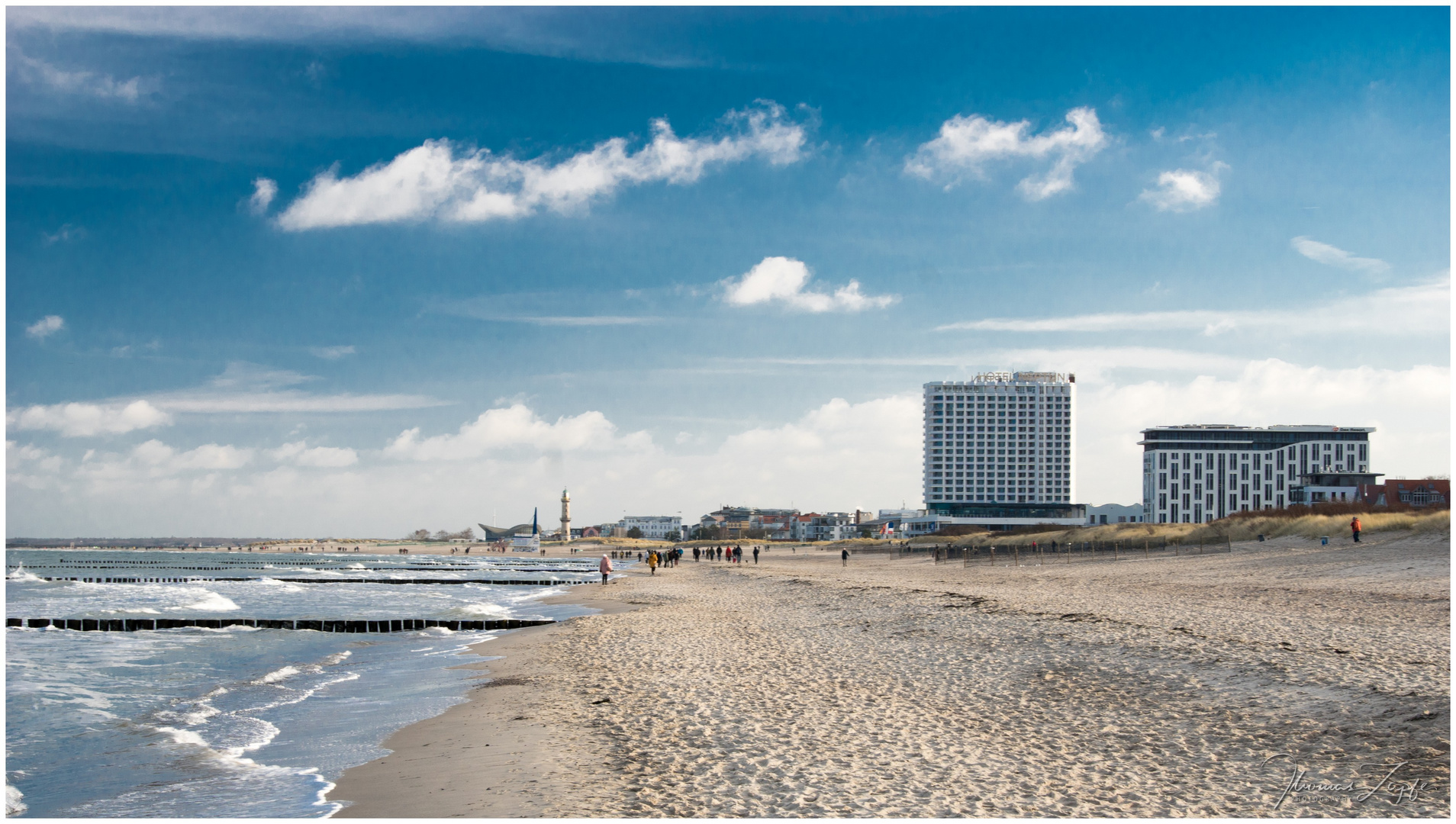 Am Warnemünder Strand im Januar 2020