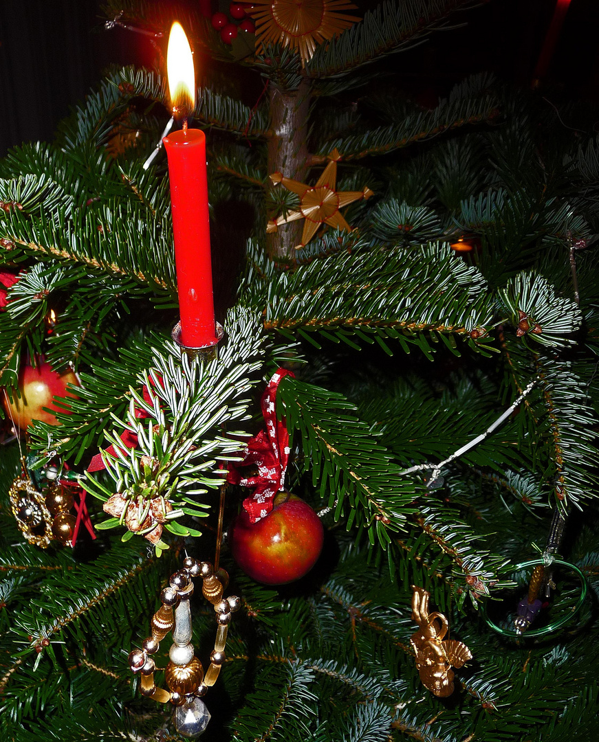 Am Weihnachtsbaume , die Lichter brennen