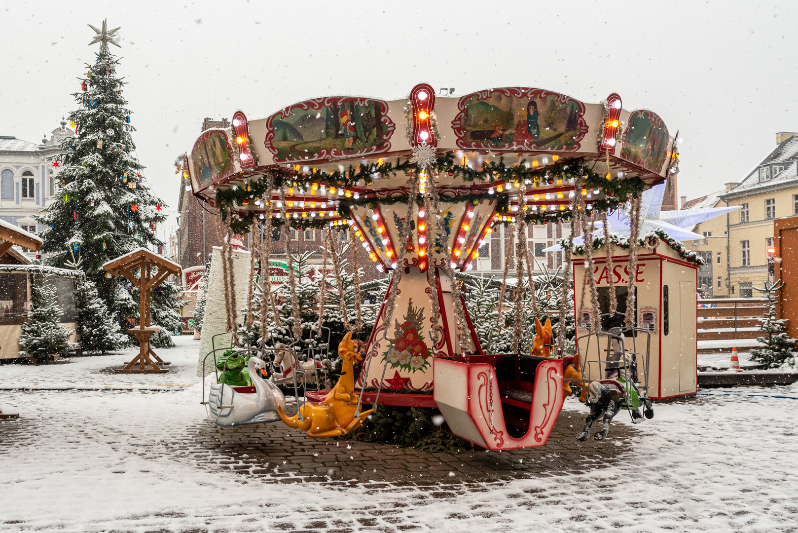 Am Weihnachtsmarkt in Stralsund