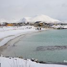 Am weißen Strand