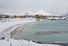 Am weißen Strand