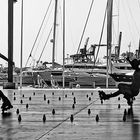 Am Yachthafen, Inline-Skating im Hafenschuppen