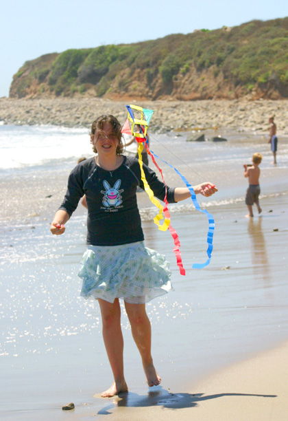 Amanda and a small kite