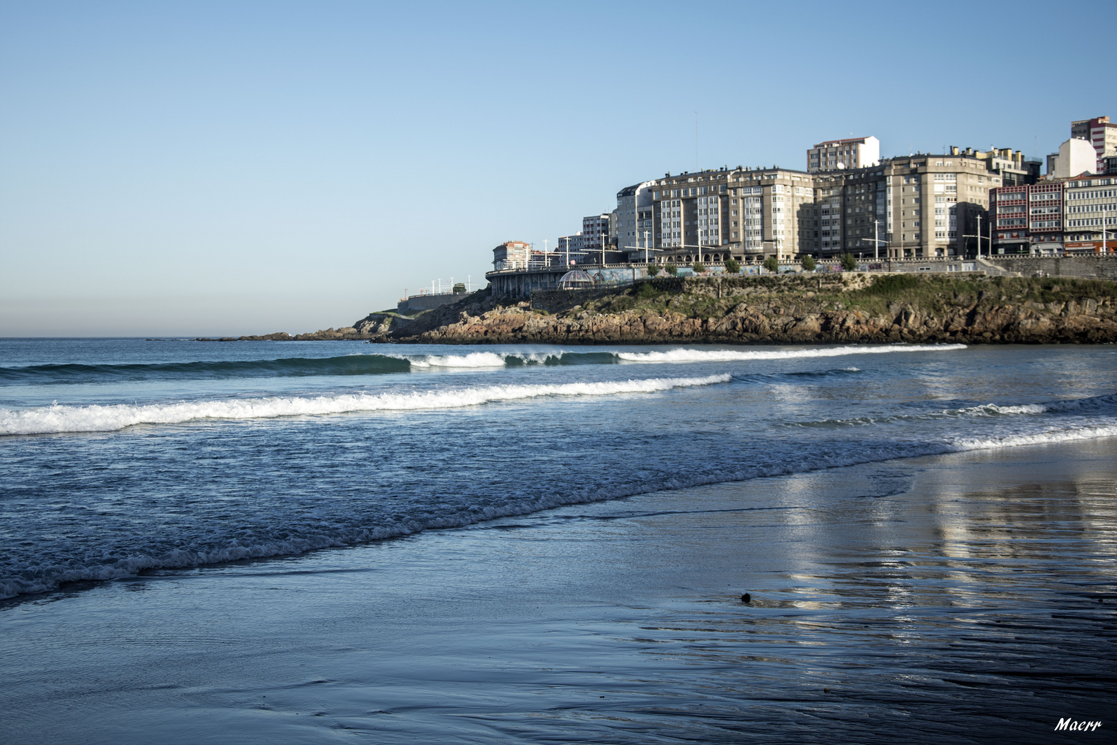 Amanece en El Orzán.La Coruña.