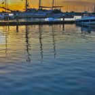 Amanece en el puerto de Valencia