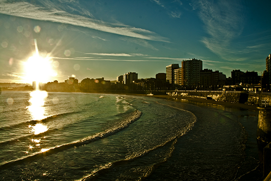 Amanece en la playa