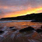 Amanece en la playa de La Arnía (Cantabria)