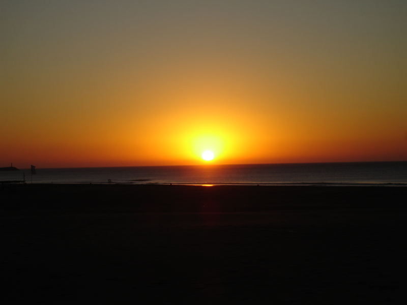 Amanece en la ruta.