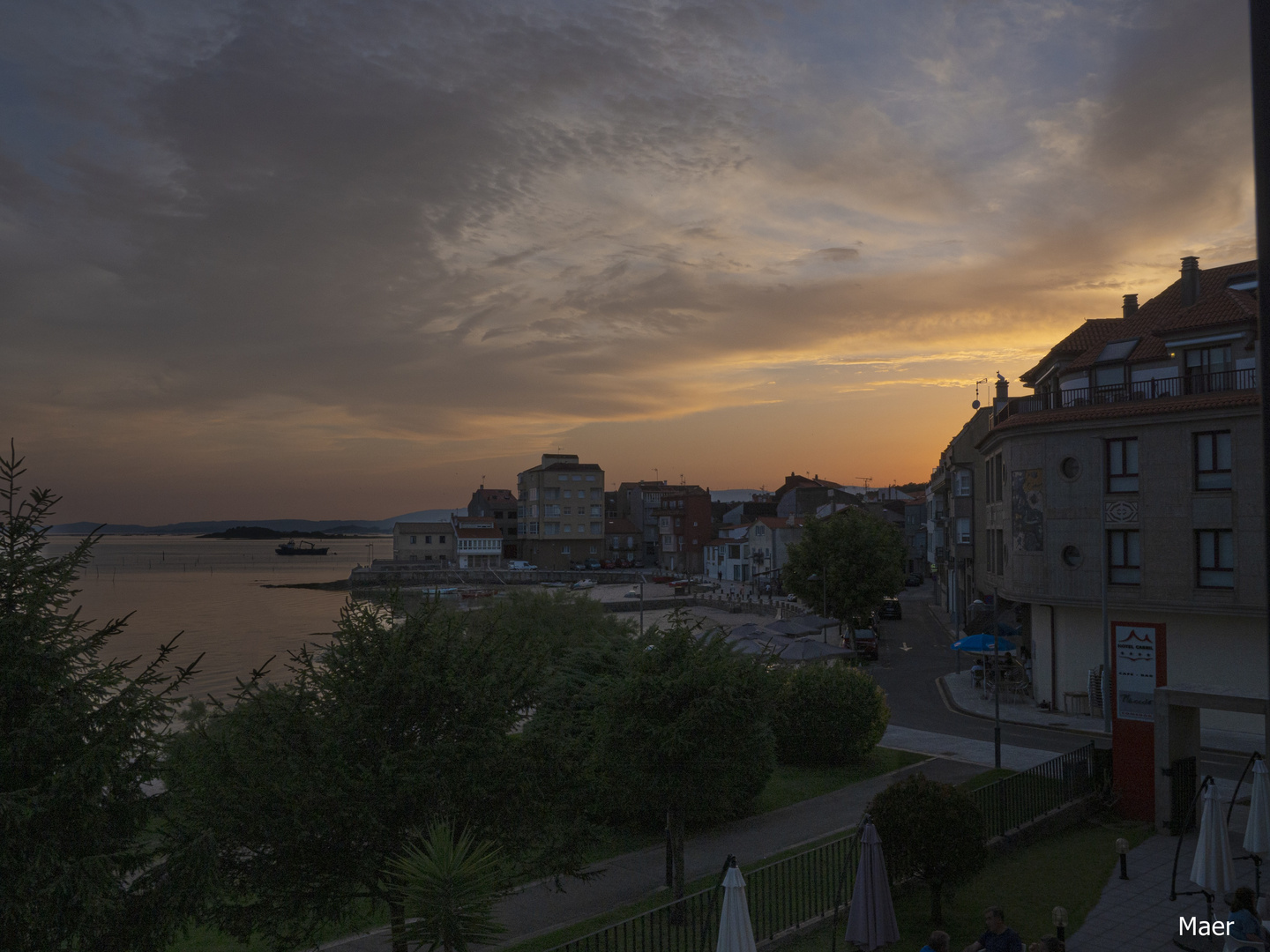 Amanecer en Carril, Ría de Villagarcía Pontevedra.