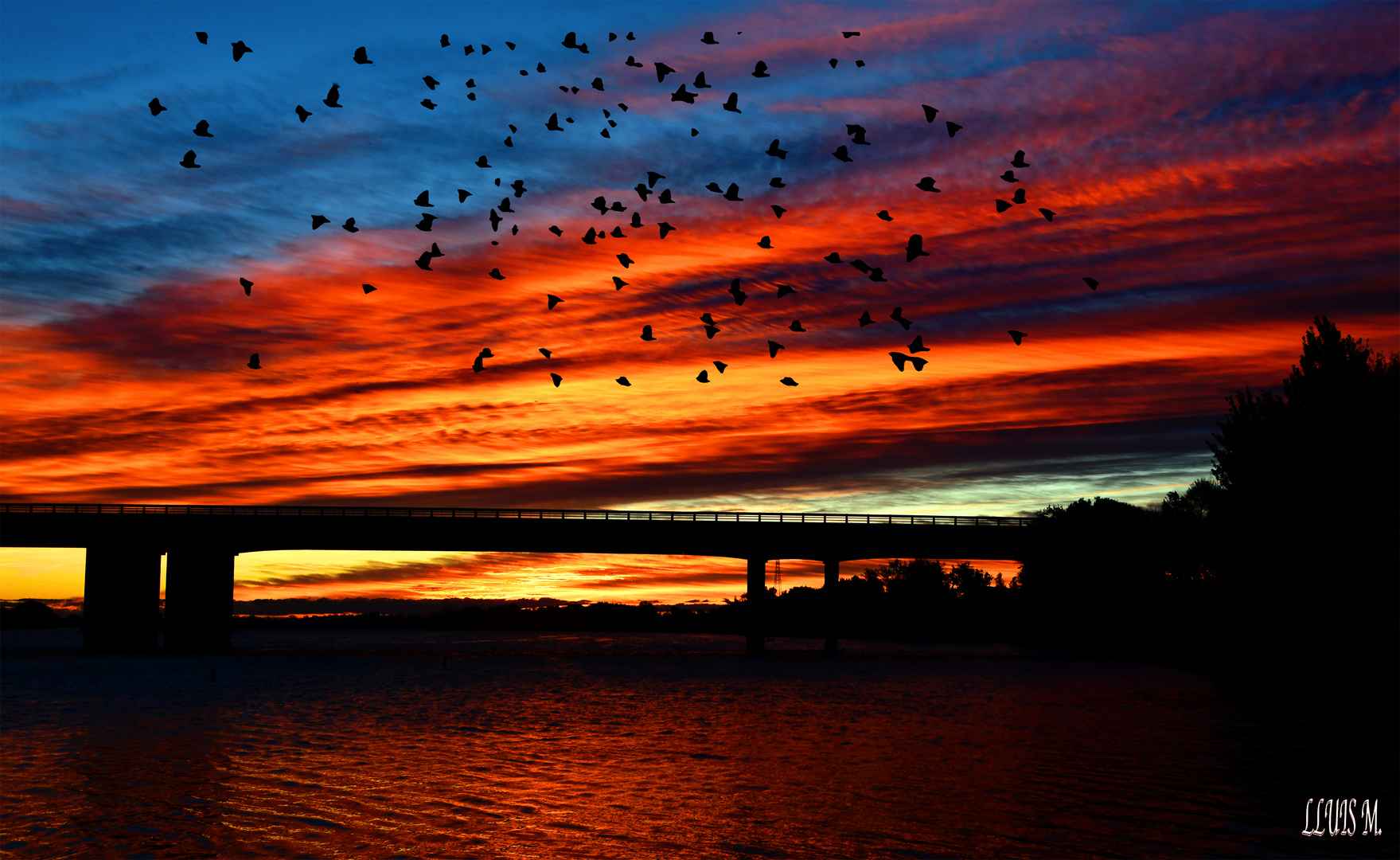 AMANECER EN EL DELTA DEL EBRO.