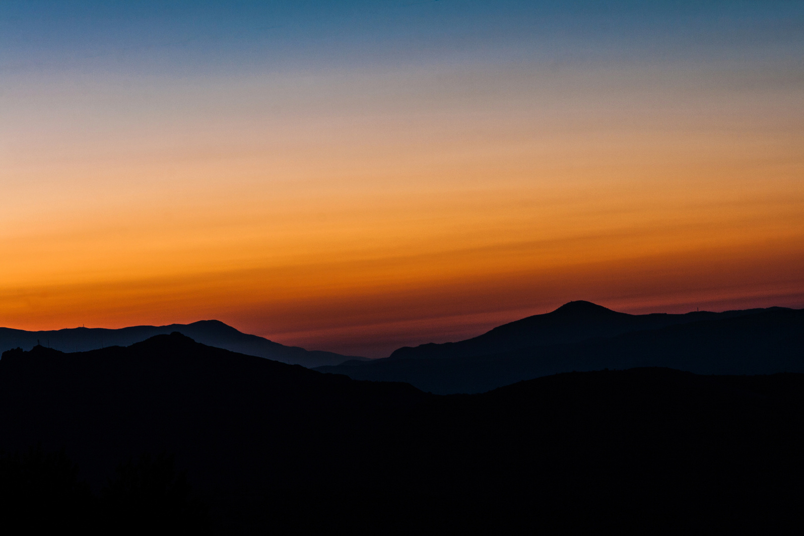 Amanecer en la sierra de La Contraviesa