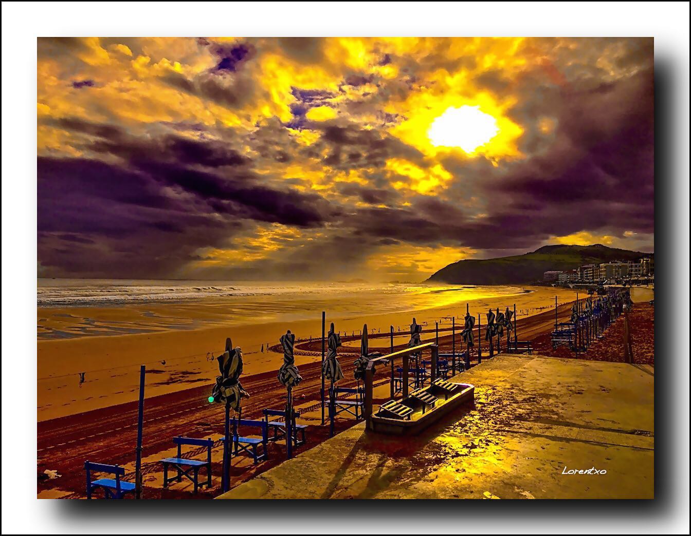 Amanecer  en Zarautz 