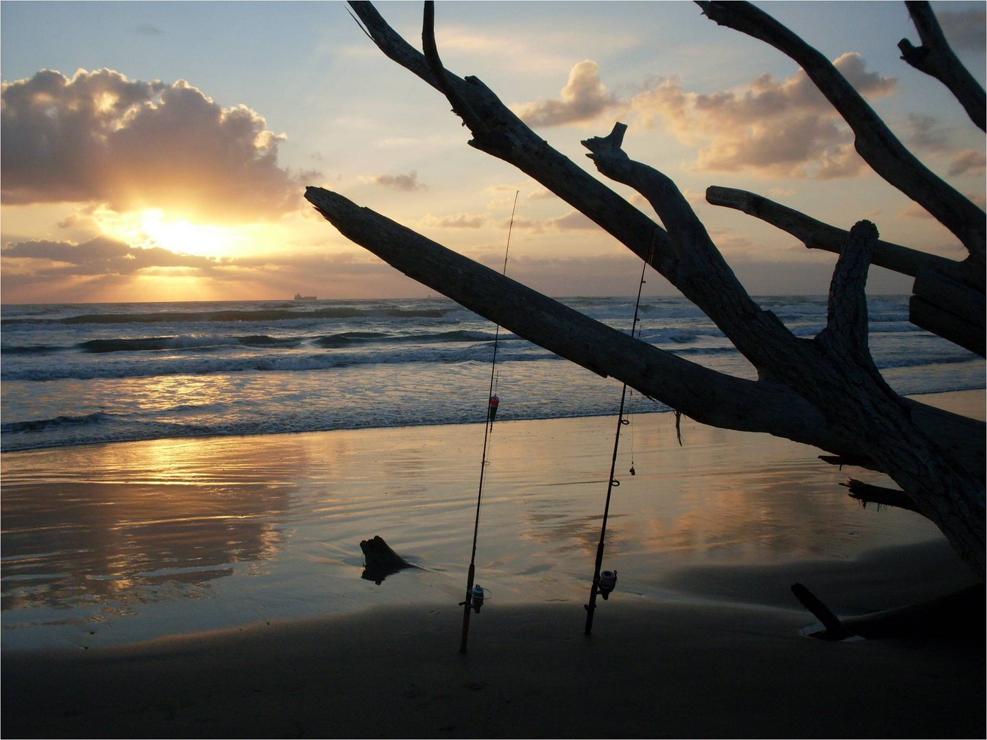 Amanecer pescando