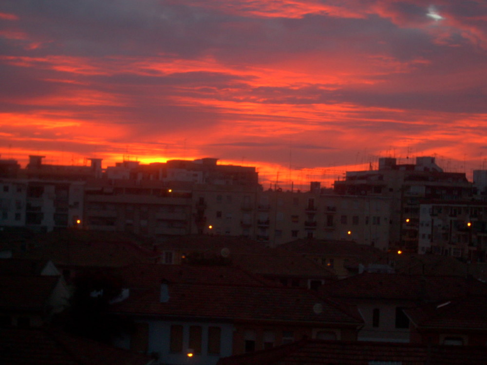 Amanecer visto desde el balcón