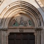 Amatrice, lunetta del portale della Chiesa di S.Francesco