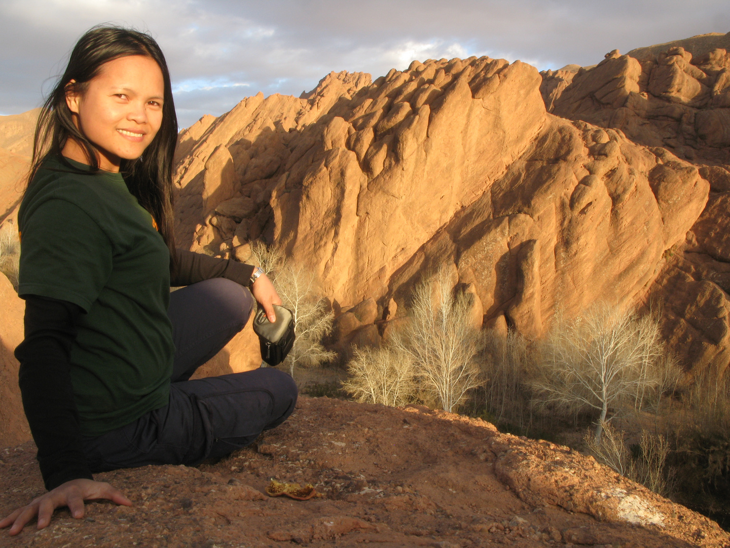 Amazing landscape by the monkey foot rock formation, in middle Atlas