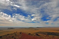 Amazing panoramic view from the volcano peak