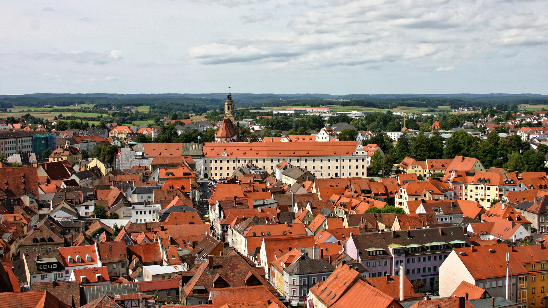 Amberg vom Turm der Basilika Stankt Martin gesehen