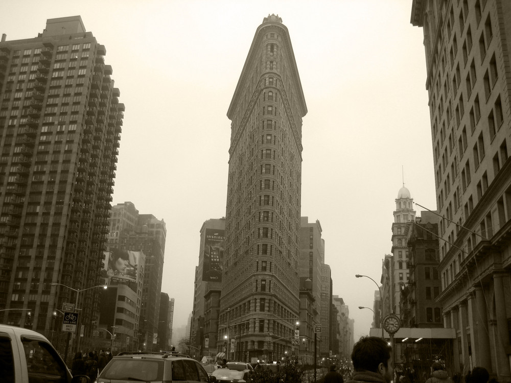 Ambiance brumeuse autour du Flatiron bulding