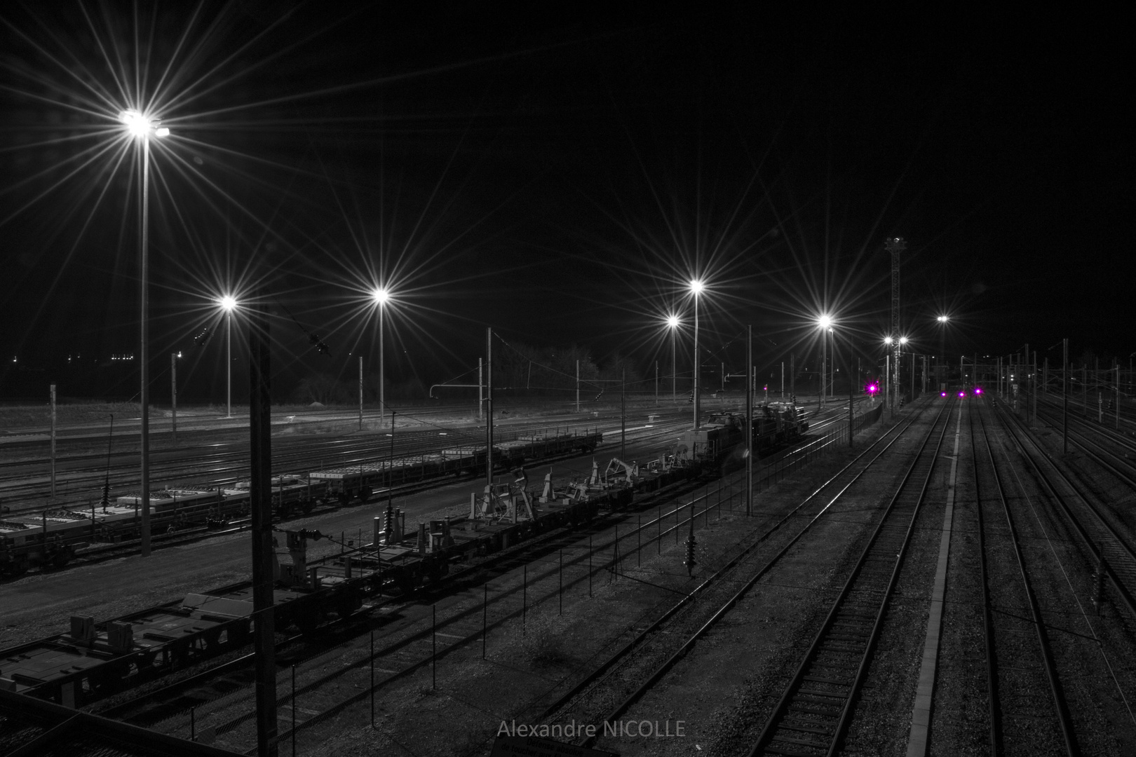 Ambiance nocturne ferroviaire