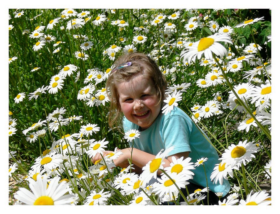 Amelie im Blumenmeer