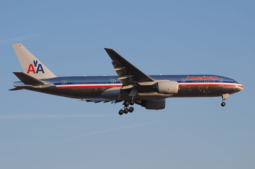 American 777 in Frankfurt