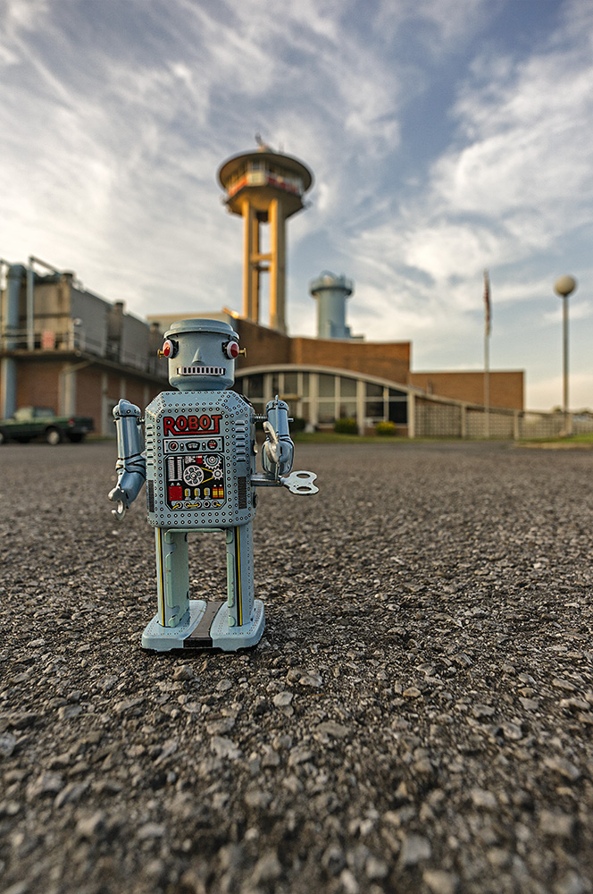 Americana: Blue Robot at Cullman Water Treatment Plant