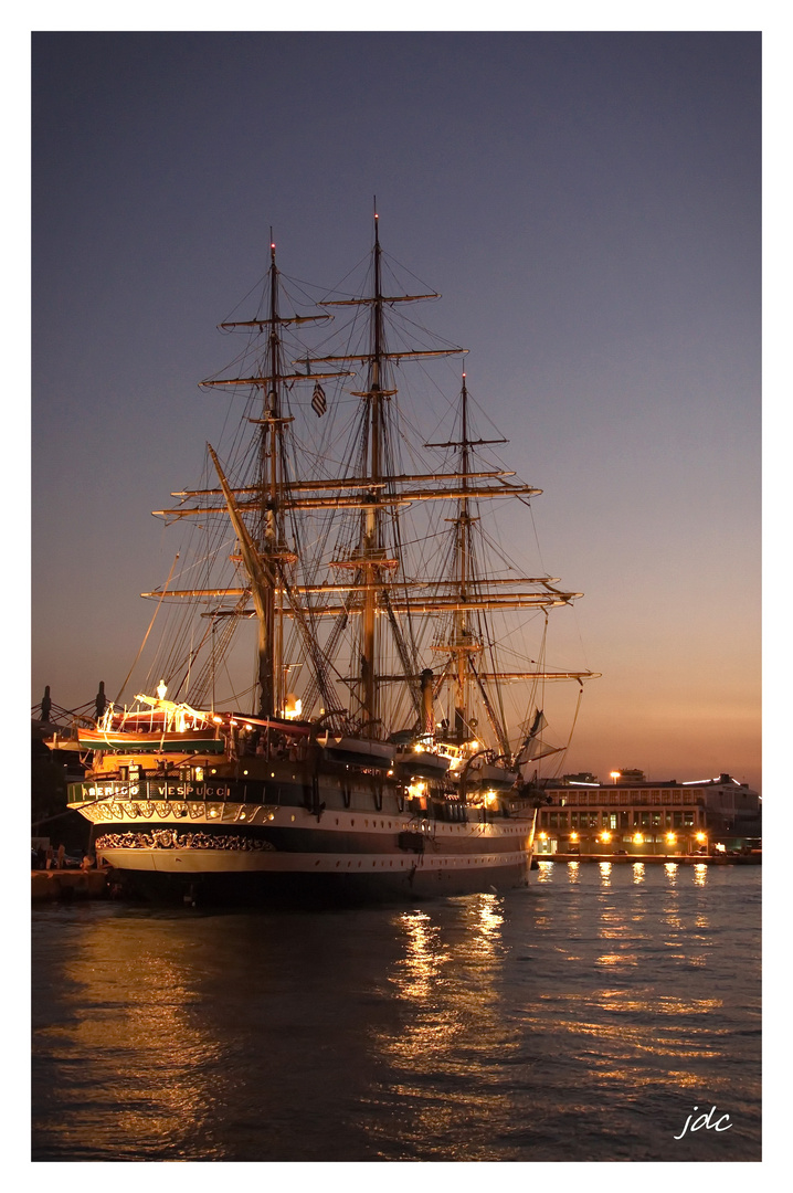 Amerigo Vespucci in Piraeus port