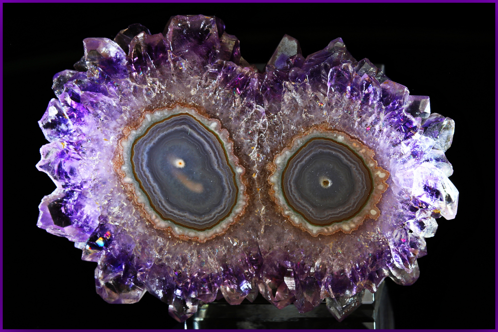 Amethyst Stalaktit Scheibe aus Uruguay