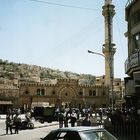 Amman, Downtown traffic / mosque