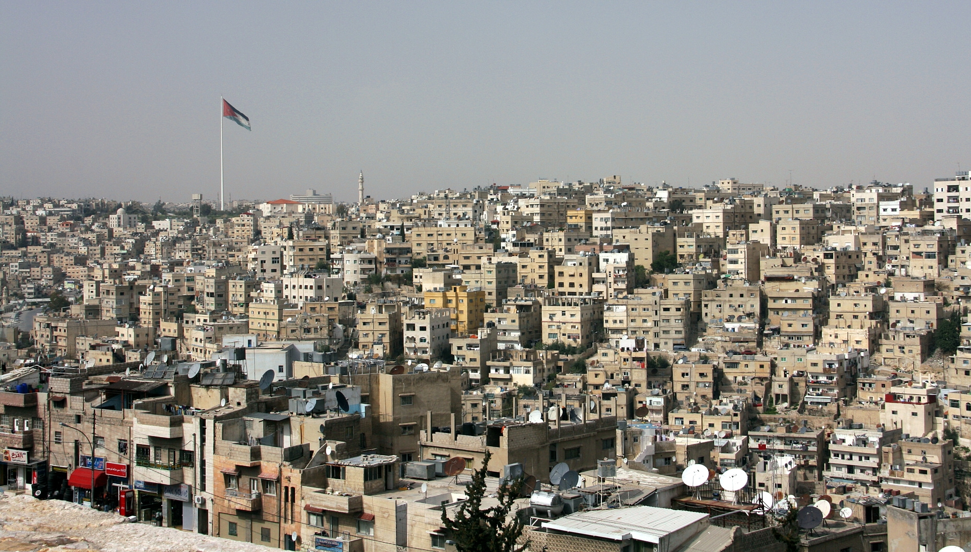 Amman, mit dem 126,8 m hohen Raghadan-Fahnenmast